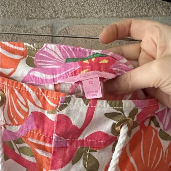 Sz 12 Lilly Pulitzer Palm Beach Fit Pants Wide Leg Linen Blend - Picture 4 of 9